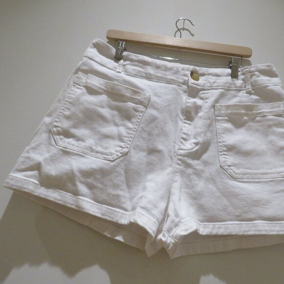 ANTHROPOLOGIE The Colette Shorts by Maeve: Denim Edition in White Preppy Sailor - Picture 6 of 13